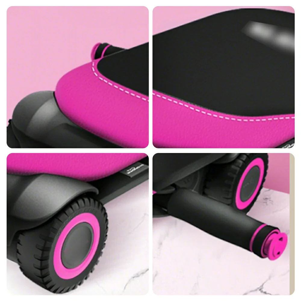 FITPRO Automatic Rebound Ab Roller - 4-Wheel Stable Base, Durable Core Trainer for Home Workouts - Pink - Image 3