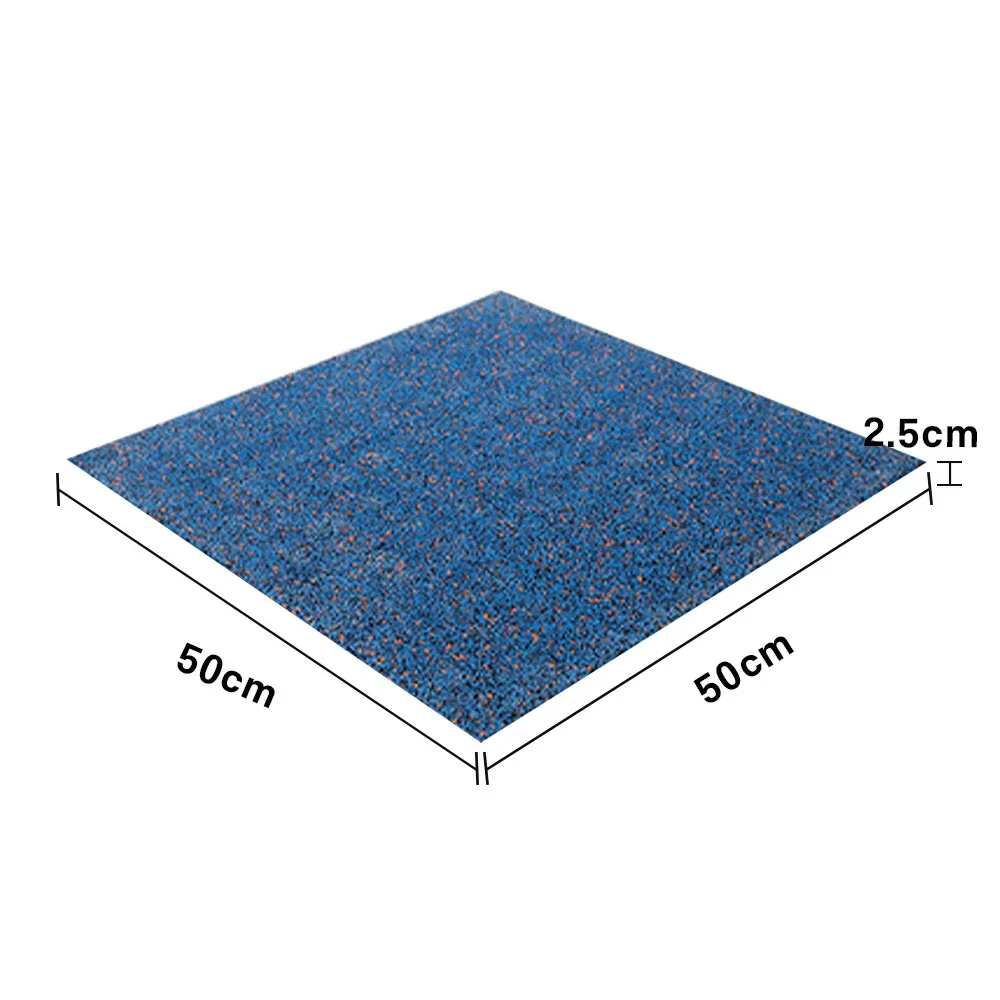 FITPRO Single Piece Interlocking Gym Floor Thickness 2.5cm Mat Anti-Slip Durable Rubber Tile Eco-Friendly High-Resilience Design - Blue - Image 5