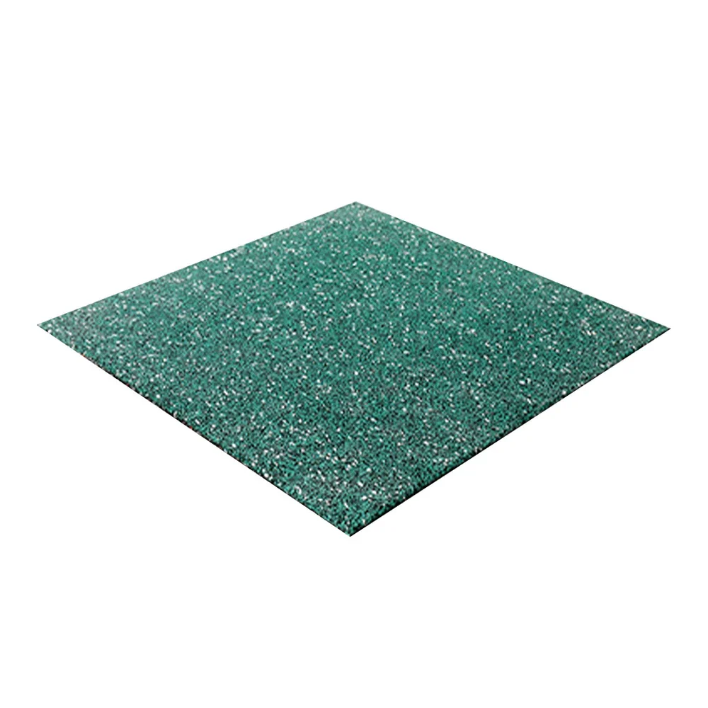 FITPRO Single Piece Interlocking Gym Floor Thickness 3cm Mat Anti-Slip Durable Rubber Tile Eco-Friendly High-Resilience Design - Green