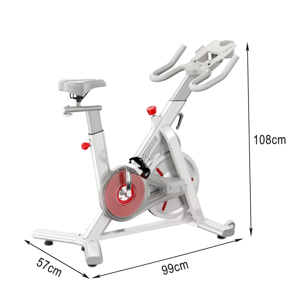 FITPRO Magnetic Spin Bike - Semi-Transparent Frame, Chrome Crank Arms, Heavy-Duty Design, Front Transport Wheels - Image 5