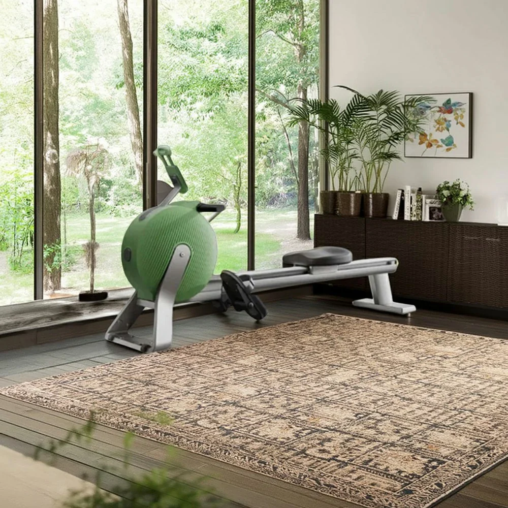 FITPRO Full Aluminium Alloy Rail Rowing Machine - Whisper-Quiet Magnetic Control, 32 Resistance Levels, Smooth Full-Body Training - Green - Image 2