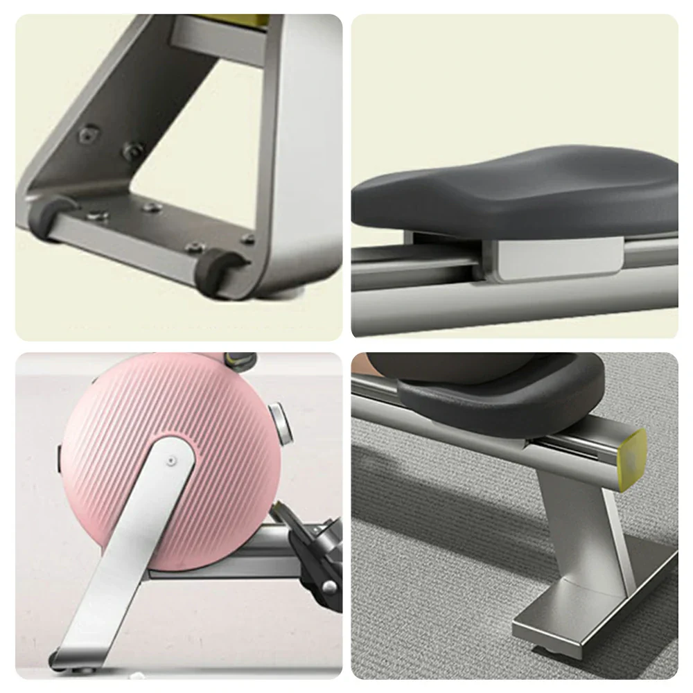 FITPRO Foldable Rowing Machine - Cast-Aluminium Support, 32-Level Smart Resistance,  Compact Foldable Design - Pink - Image 3
