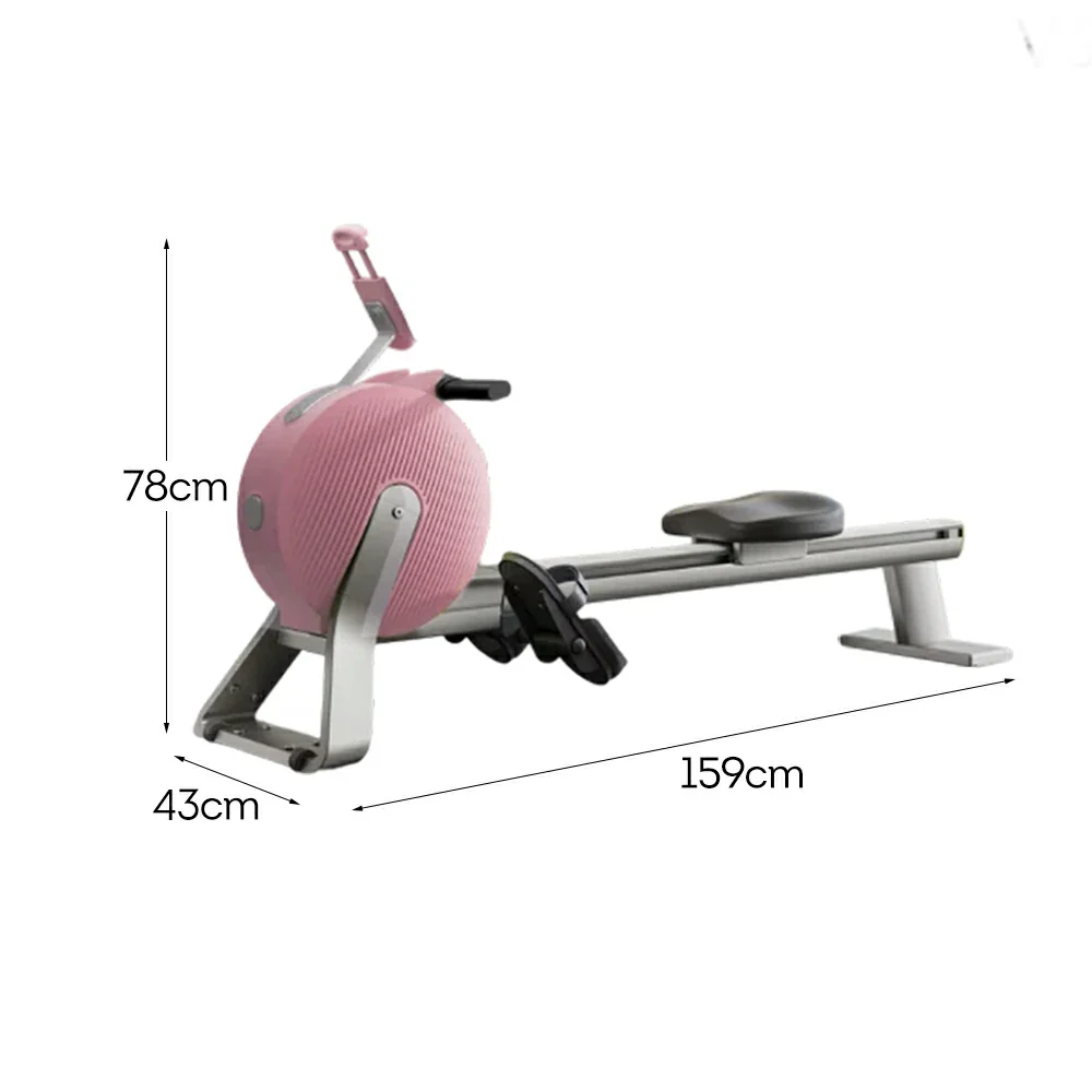 FITPRO Foldable Rowing Machine - Cast-Aluminium Support, 32-Level Smart Resistance,  Compact Foldable Design - Pink - Image 5