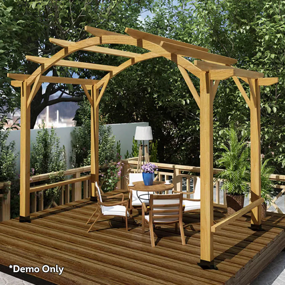 SOLARA Pine Wood Grape Arbor/Grape Arbor With Table and Chairs Set - Image 5