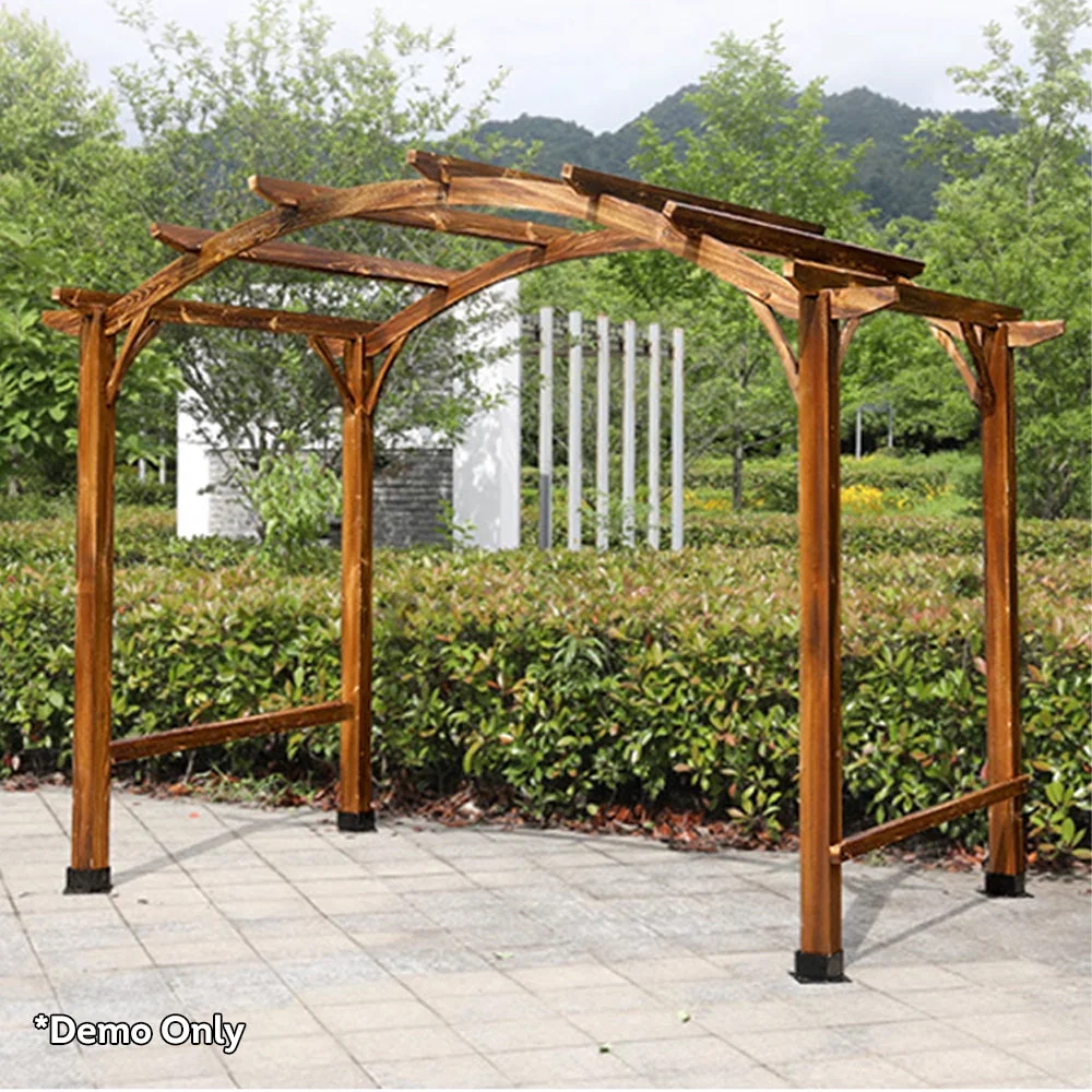 SOLARA Pine Wood Grape Arbor/Grape Arbor With Table and Chairs Set - Image 7