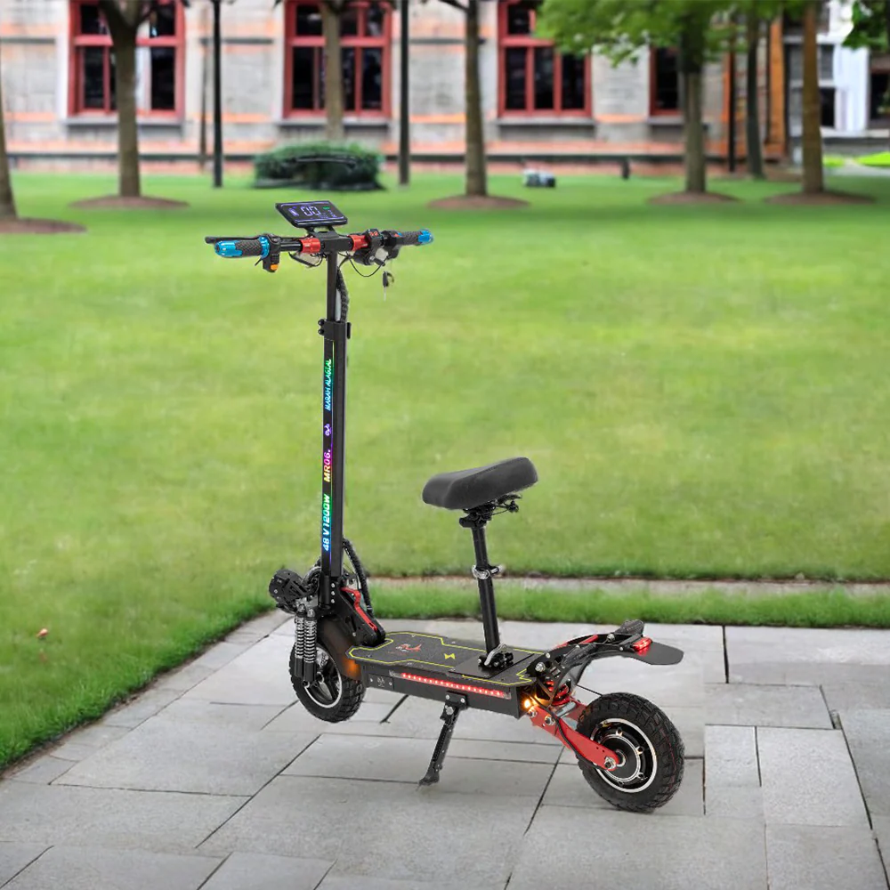 GLIDER YE 12 1200W Lithium Battery Portable Electric Scooter - Black - Image 3