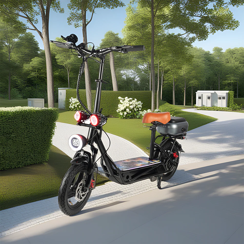 GLIDER YEH 1 1200W Lithium Battery Portable Electric Scooter - Black - Image 3
