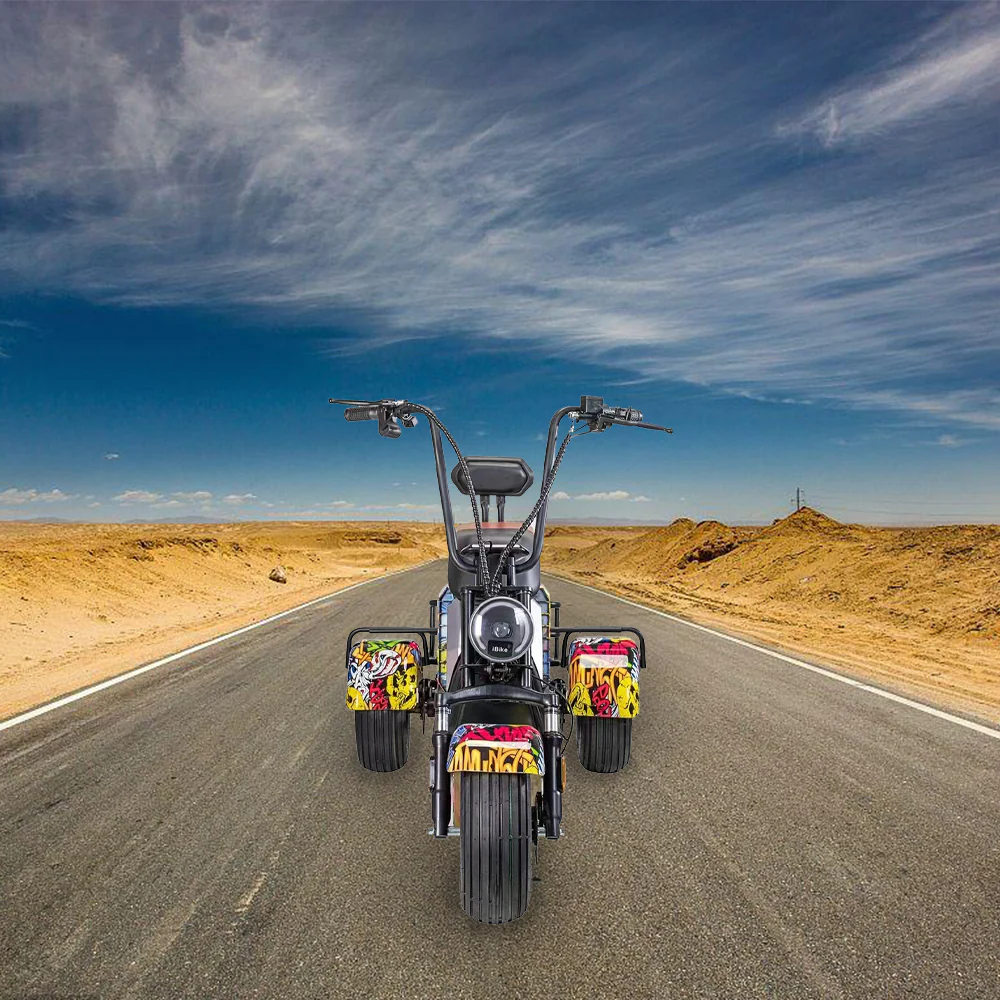 GLIDER HALLEY MY 718-3 1000W 48/60V 12/20AH Lithium Battery Three Wheels Electric Motorbike/Motorcycle/Scooter Cruise at 25km/h - Unlock More Power (Details Inside)* - Image 3