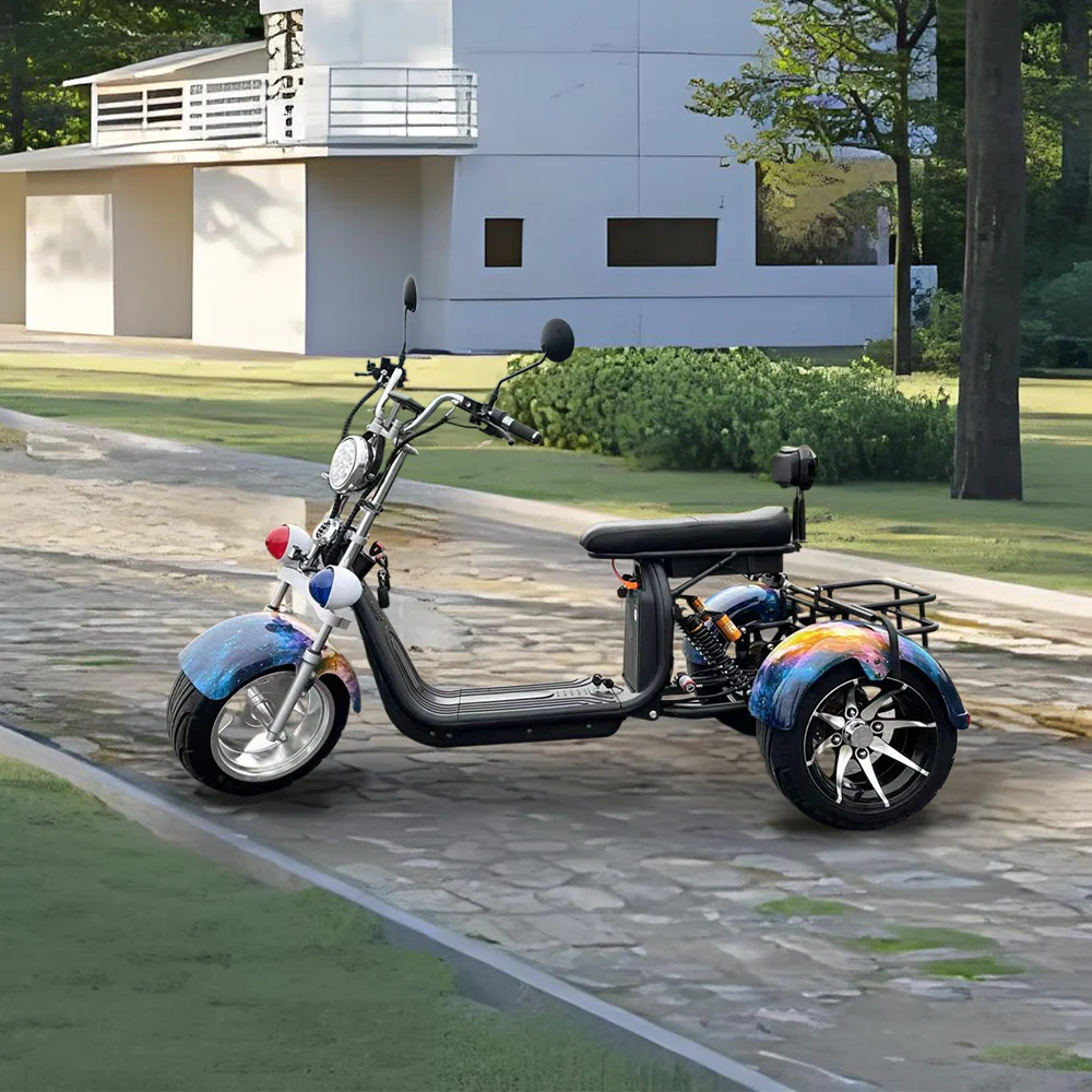 GLIDER HALLEY SC 08 1000W 60V 12-20AH  Lithium Battery Three-Wheel Electric Motorbike/Motorcycle/Scooter Cruise at 25km/h - Unlock More Power (Details Inside)* - Image 7