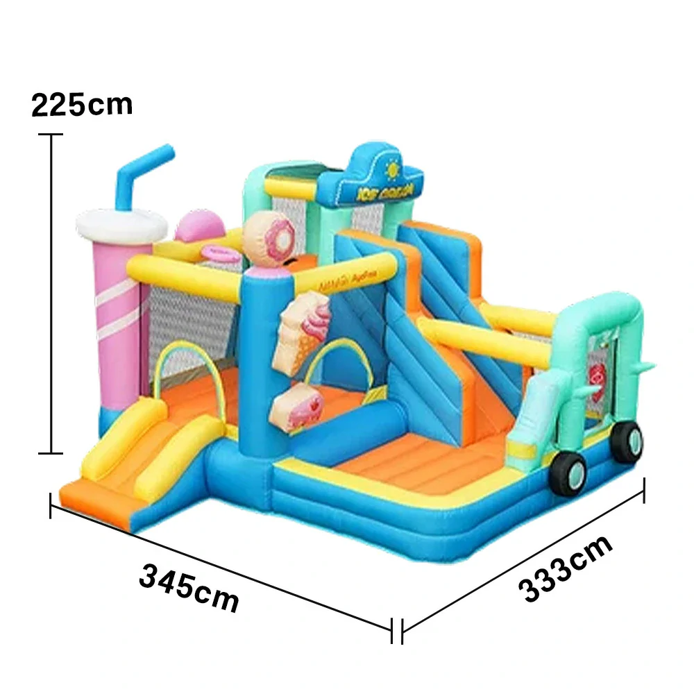 GAMEON Food House Theme Bounce House PVC Inflatable Castle with Blower for Kids Outdoor Fun Playland - Image 5