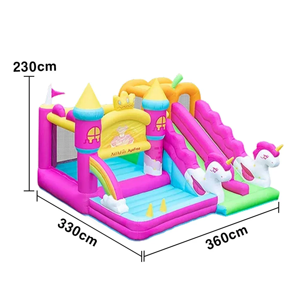 GAMEON Princess Castle Theme Bounce House PVC Inflatable Playland with Blower for Kids Outdoor Fun - Image 5