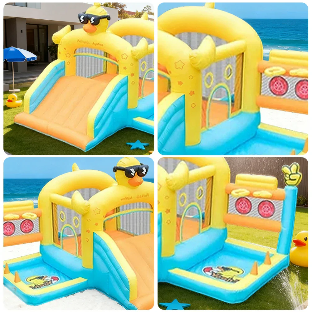 GAMEON Duck Theme Bounce House PVC Inflatable Castle with Blower for Kids Outdoor Fun Playland - Image 3