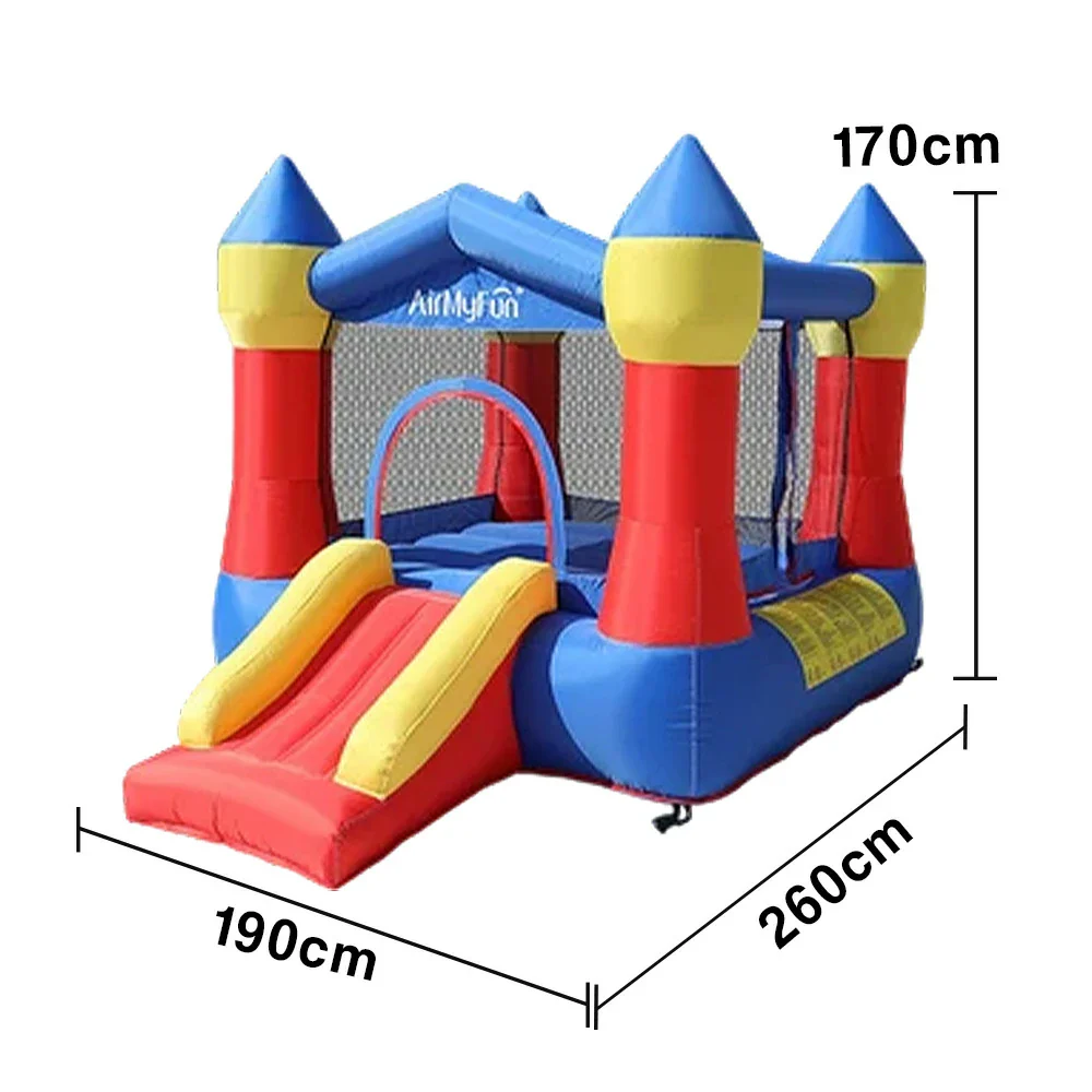 GAMEON Rocket Theme Bounce House PVC Inflatable Castle with Blower for Kids Outdoor Fun Playland - Red&Blue - Image 5