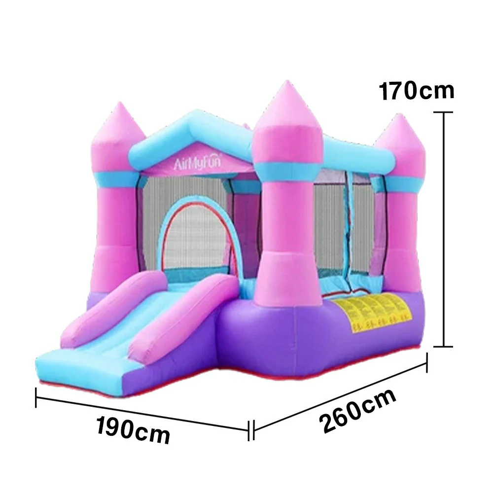 GAMEON Rocket Theme Bounce House PVC Inflatable Castle with Blower for Kids Outdoor Fun Playland - Pink&Purple - Image 5