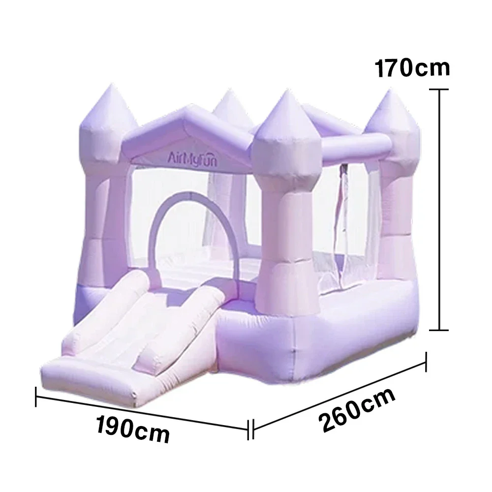 GAMEON Rocket Theme Bounce House PVC Inflatable Castle with Blower for Kids Outdoor Fun Playland - Purple - Image 5