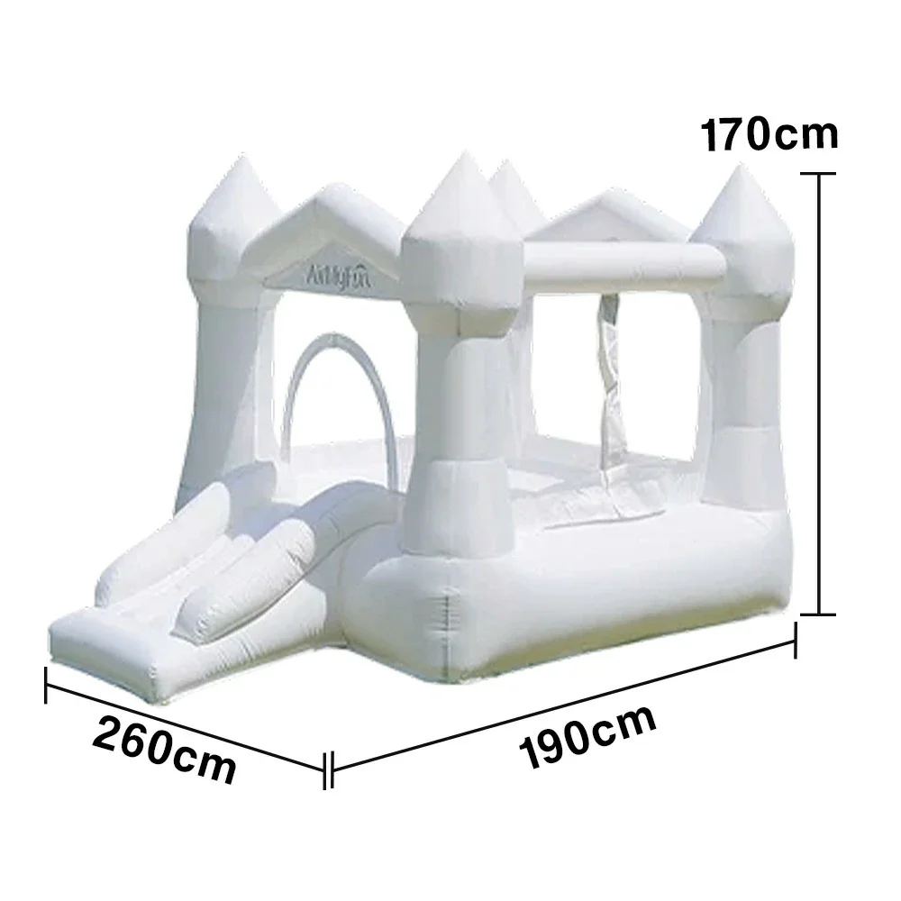 GAMEON Rocket Theme Bounce House PVC Inflatable Castle with Blower for Kids Outdoor Fun Playland - White - Image 5