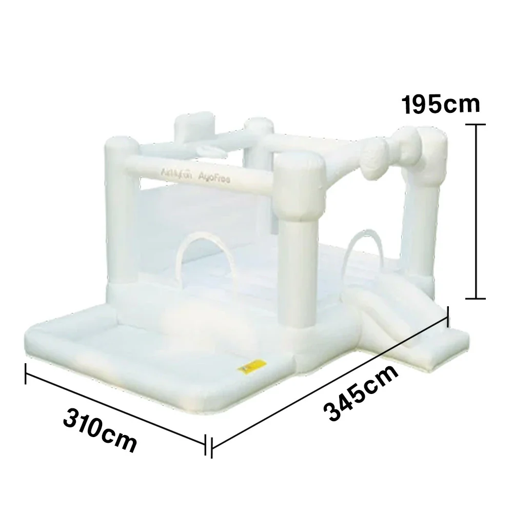 GAMEON White Wedding Style PVC Inflatable Bounce Castle with Blower for Parties, Events and Photo Backdrops - Image 5