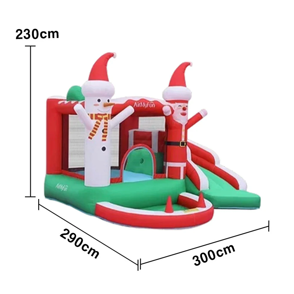 GAMEON Santa Claus Theme Inflatable Bounce Castle PVC Design with Blower - Christmas Style - Image 5
