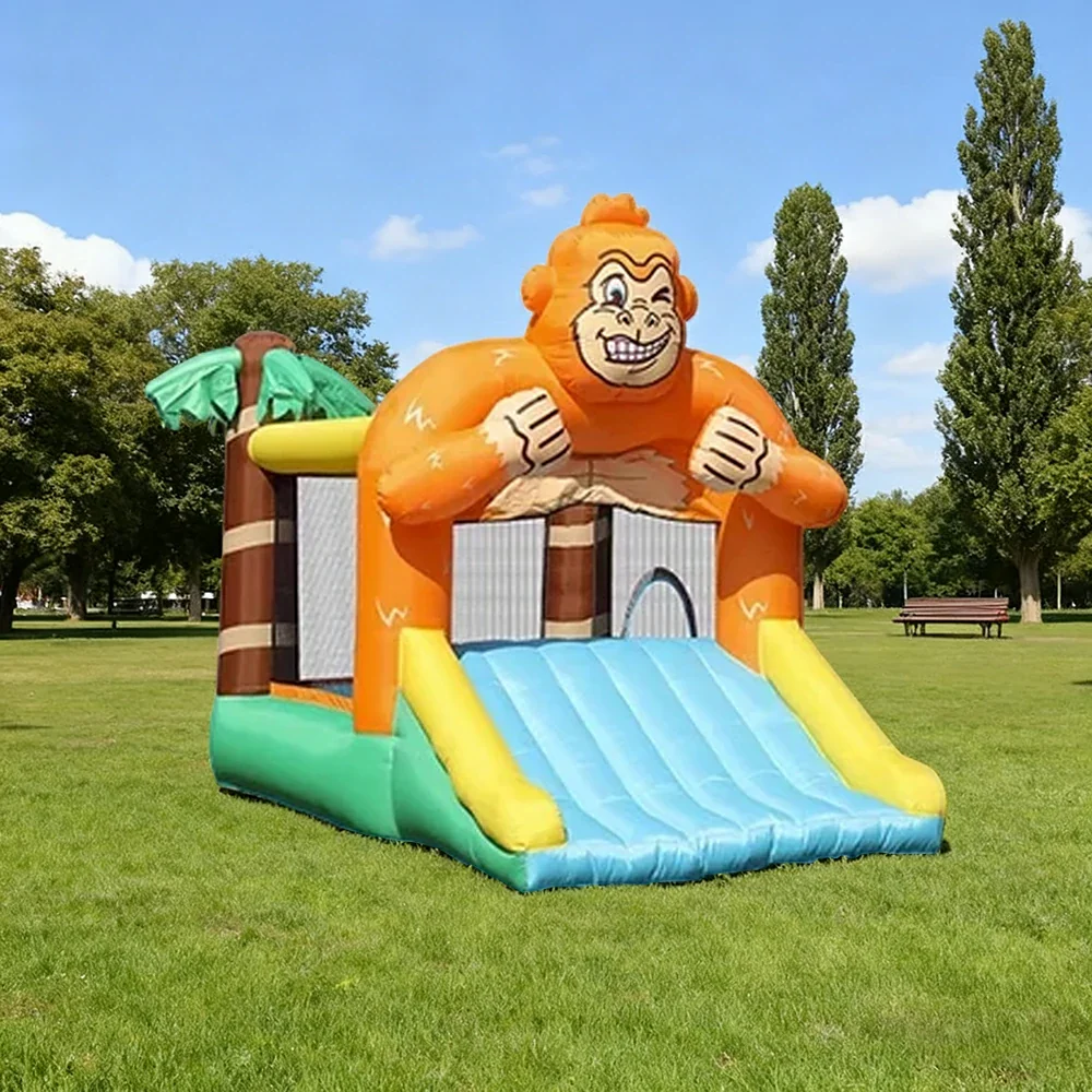 GAMEON Gorilla Theme Inflatable Bounce Castle PVC Build with Blower - Jungle Style - Image 2