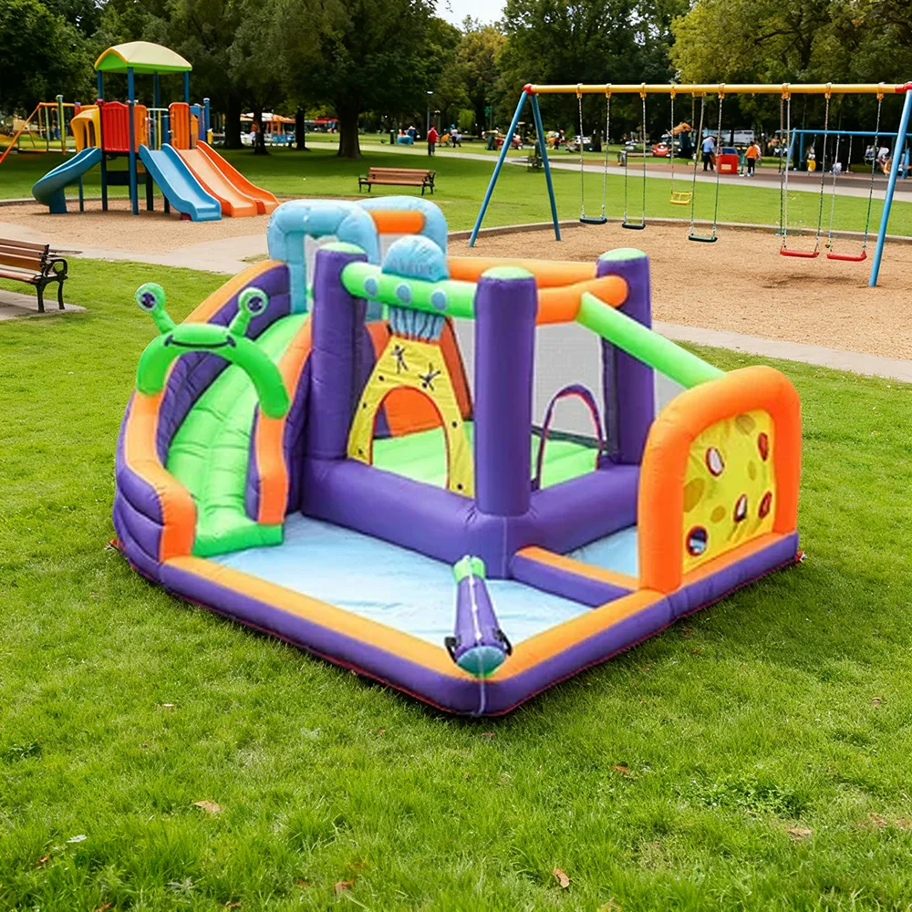 GAMEON Space Theme Inflatable Bounce Castle PVC Build with Blower - Galaxy Style Design - Image 2