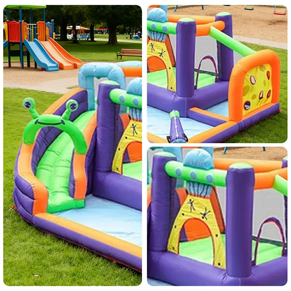 GAMEON Space Theme Inflatable Bounce Castle PVC Build with Blower - Galaxy Style Design - Image 3