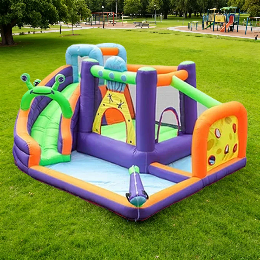 GAMEON Space Theme Inflatable Bounce Castle PVC Build with Blower - Galaxy Style Design - Image 4