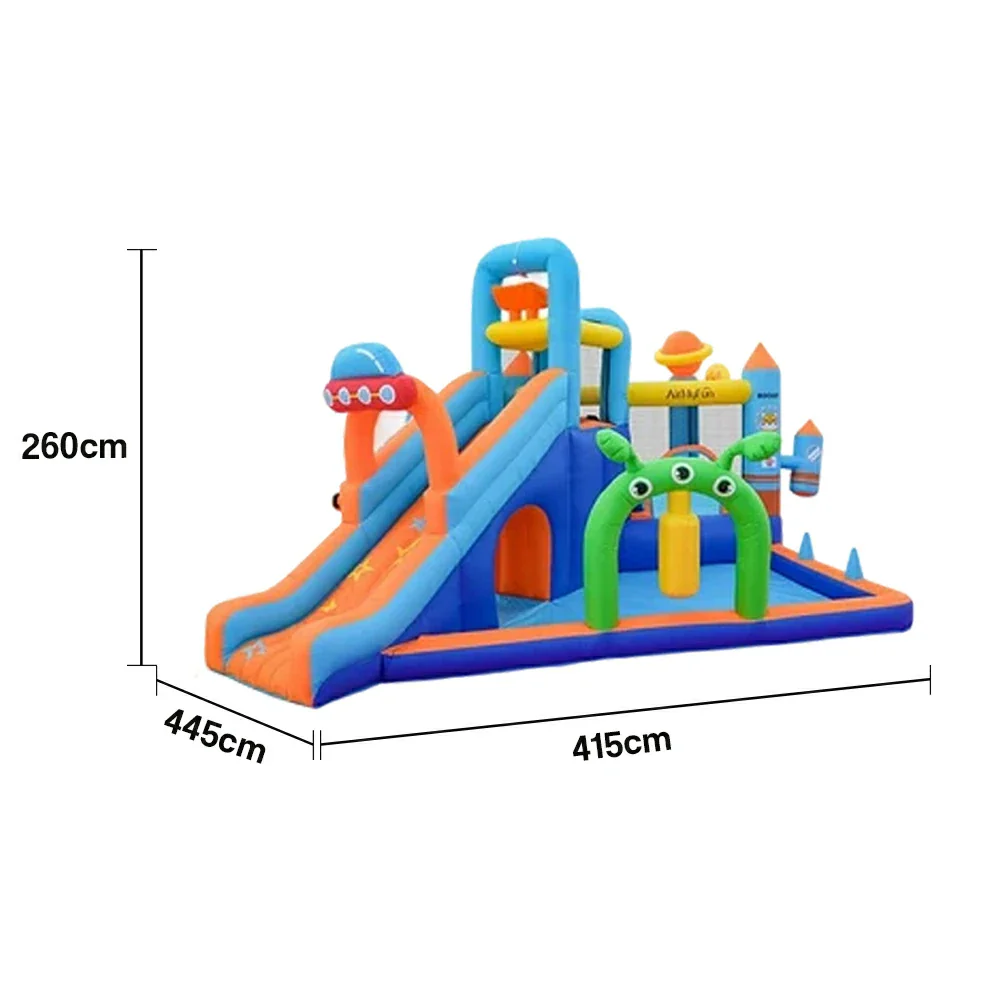GAMEON Water Spray Space Park Inflatable Bounce Castle PVC Build with Blower - Cosmic Adventure Design - Image 5