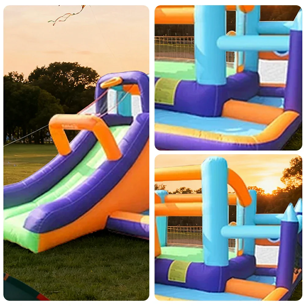 GAMEON Basketball Slide Inflatable Bounce Castle PVC Build with Blower - Multi-Play Sports Design - Image 3