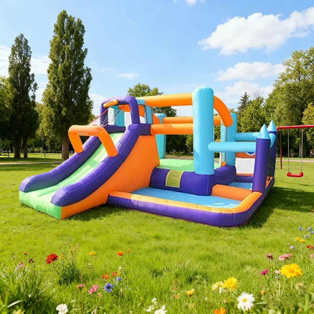 GAMEON Basketball Slide Inflatable Bounce Castle PVC Build with Blower - Multi-Play Sports Design - Image 4