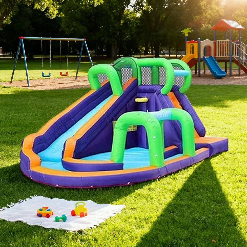 GAMEON Long Slide Inflatable Bounce Castle PVC Build with Blower - Extended Adventure Style - Image 4
