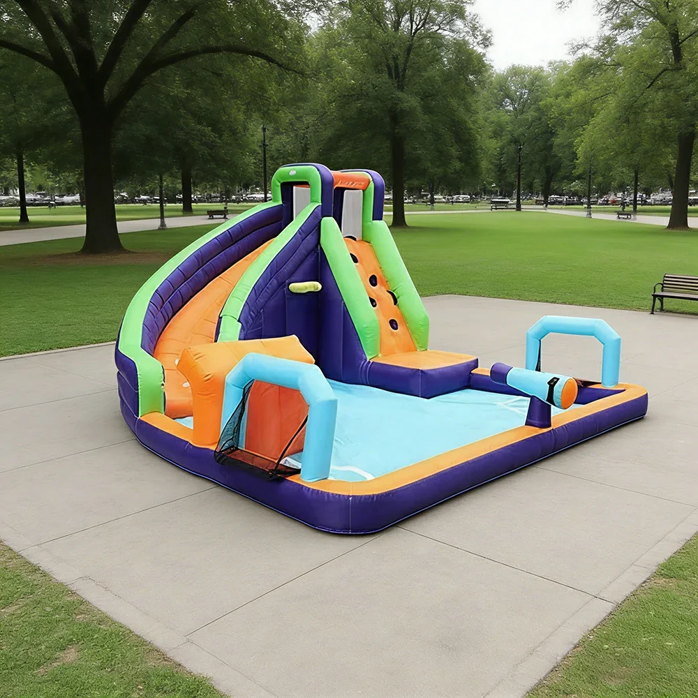 GAMEON Water Spray Soccer Slide Inflatable Bounce Castle PVC Build with Blower - Splash Action Style - Image 4