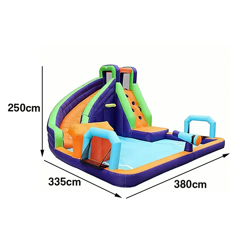 GAMEON Water Spray Soccer Slide Inflatable Bounce Castle PVC Build with Blower - Splash Action Style - Image 5