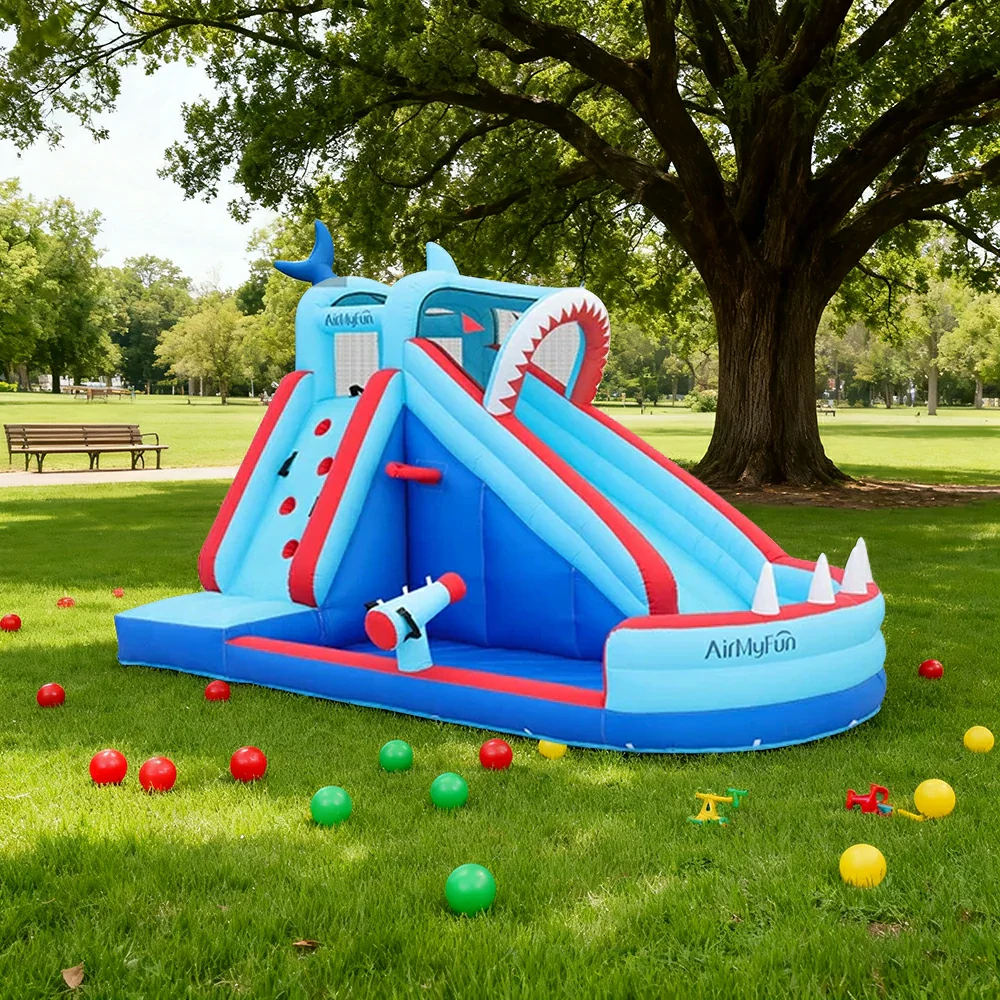 GAMEON Shark Theme Inflatable Bounce Castle PVC Build with Blower - Ocean Bite Style - Image 2