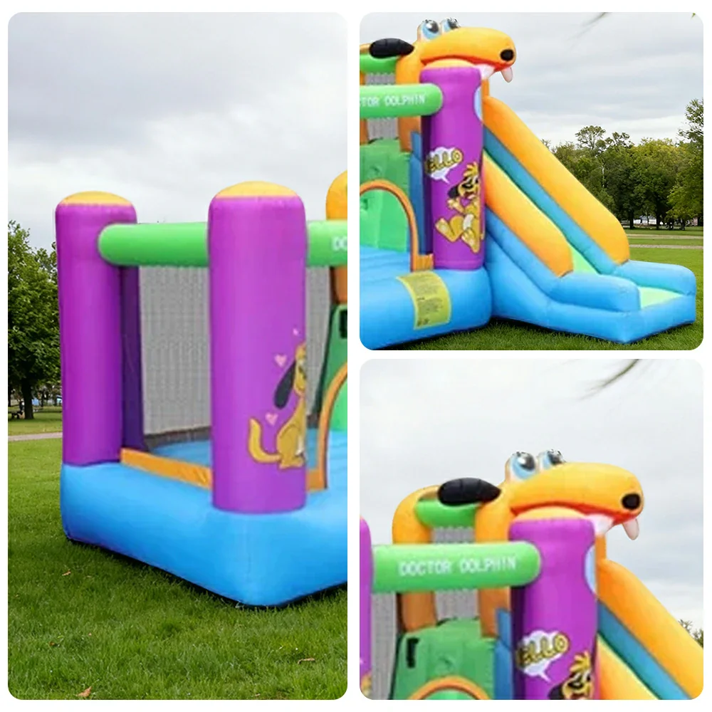 GAMEON Inflatable Bounce Castle PVC Build with Blower - Dog Theme Jump & Slide Fun Style - Image 3