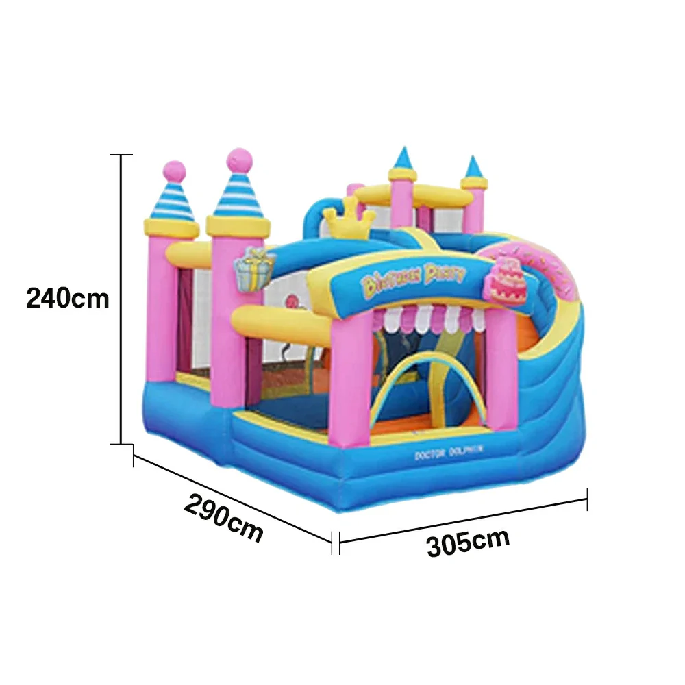 GAMEON Inflatable Bounce Castle - PVC Build with Blower, Birthday Party Theme with Cake and Gift Design - Image 5