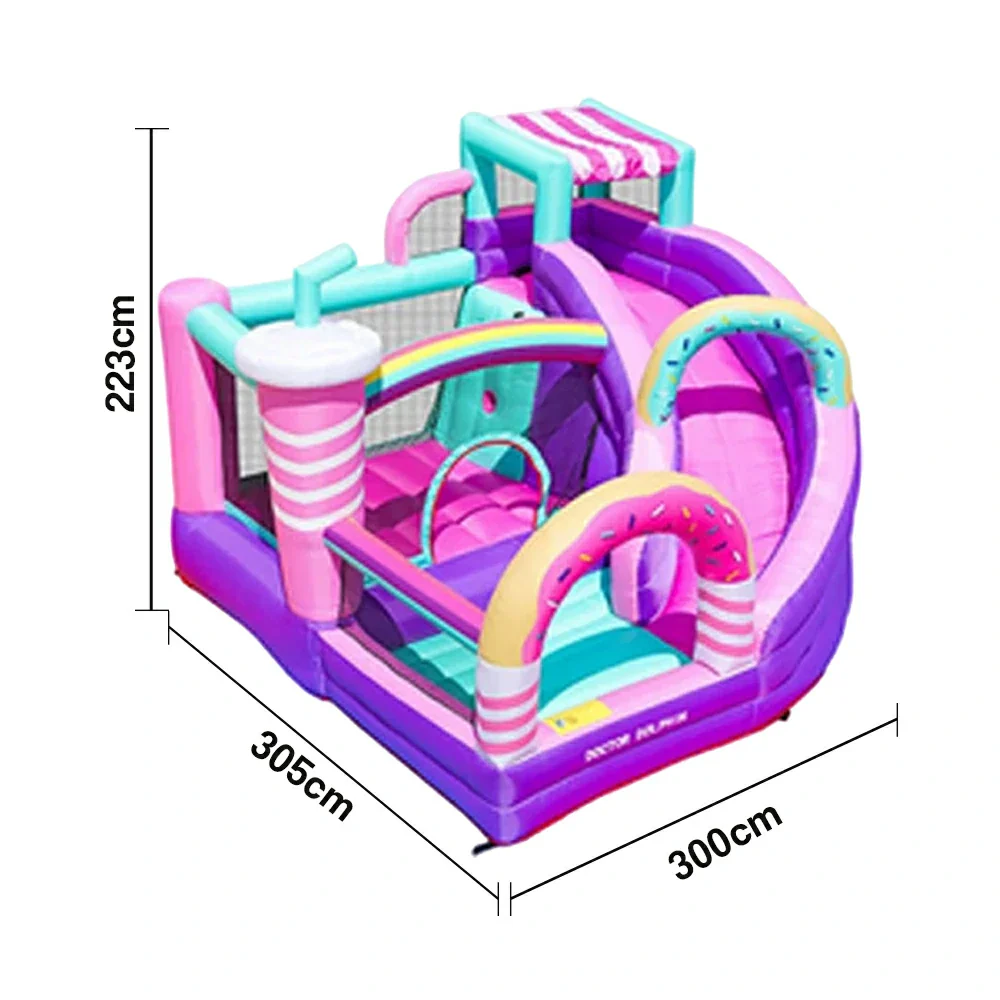 GAMEON Inflatable Bounce Castle - PVC Build with Blower, Sweet Dessert Shop Theme with Slide - Image 5