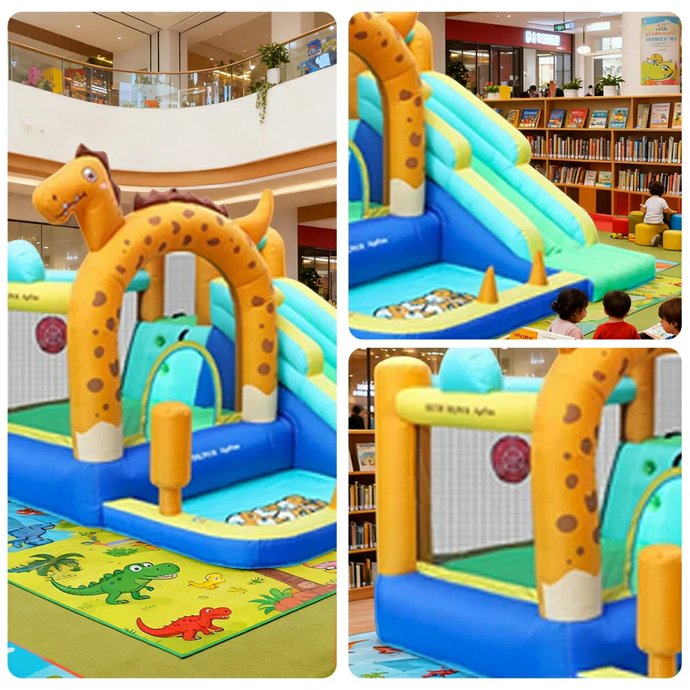GAMEON Inflatable Bounce Castle - PVC Build with Blower, Dragon Castle Theme with Slide - Image 3