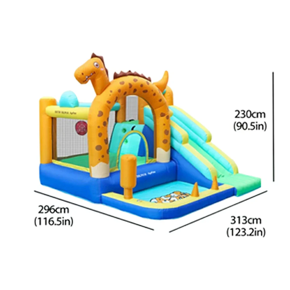 GAMEON Inflatable Bounce Castle - PVC Build with Blower, Dragon Castle Theme with Slide - Image 5