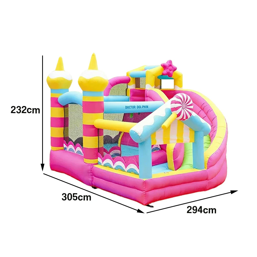 GAMEON Inflatable Bounce Castle - PVC Build with Blower, Lollipop Theme with Slide - Image 5