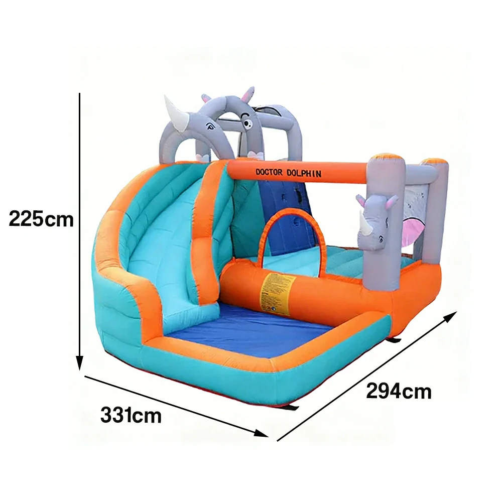 GAMEON Inflatable Bounce Castle PVC Build with Blower - Rhino Theme Castle Style - Image 5