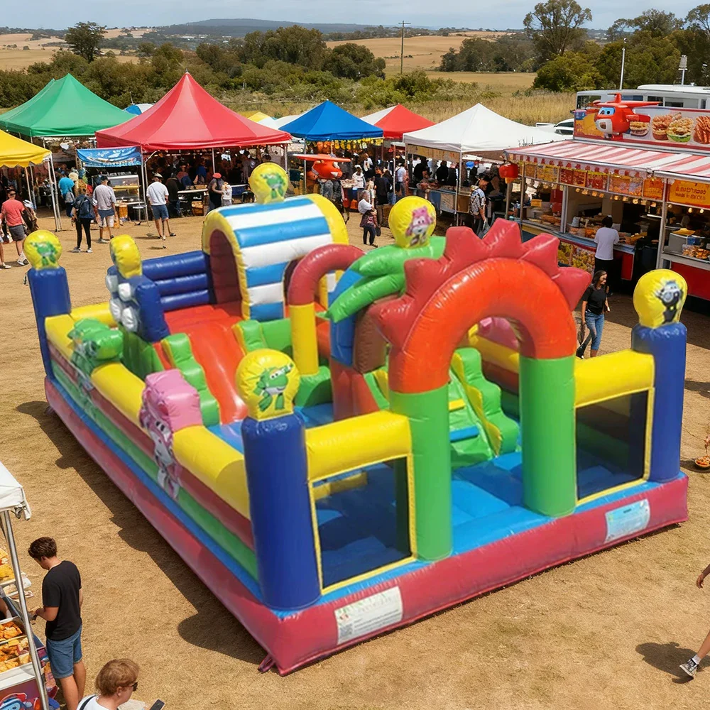 GAMEON Super Wings Theme Bounce House 5X8m PVC Inflatable Castle for Kids Outdoor Fun Bouncy Playland - Image 2