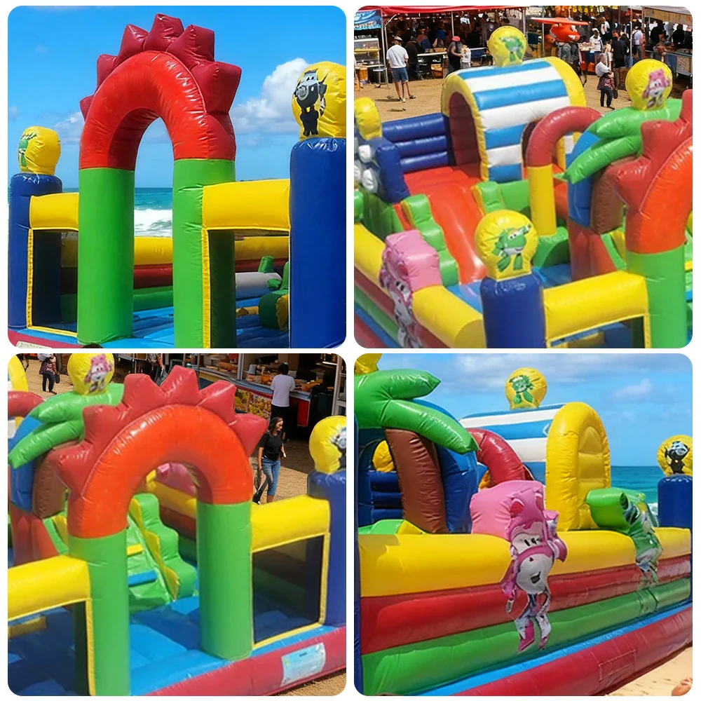GAMEON Super Wings Theme Bounce House 5X8m PVC Inflatable Castle for Kids Outdoor Fun Bouncy Playland - Image 3