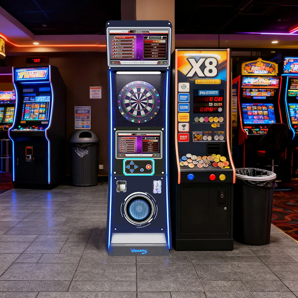 GAMEON Electronic Dart Arcade Machine Flagship Edition Aluminum & Nylon Build 15.5-Inch HD Screen LED Target Board Online Battle Connectivity - Black - Image 2