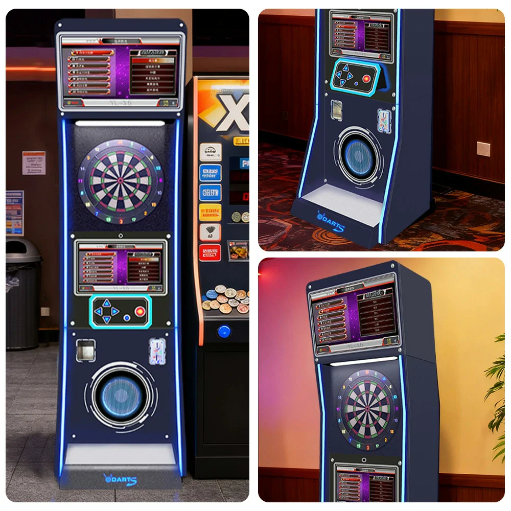GAMEON Electronic Dart Arcade Machine Flagship Edition Aluminum & Nylon Build 15.5-Inch HD Screen LED Target Board Online Battle Connectivity - Black - Image 3