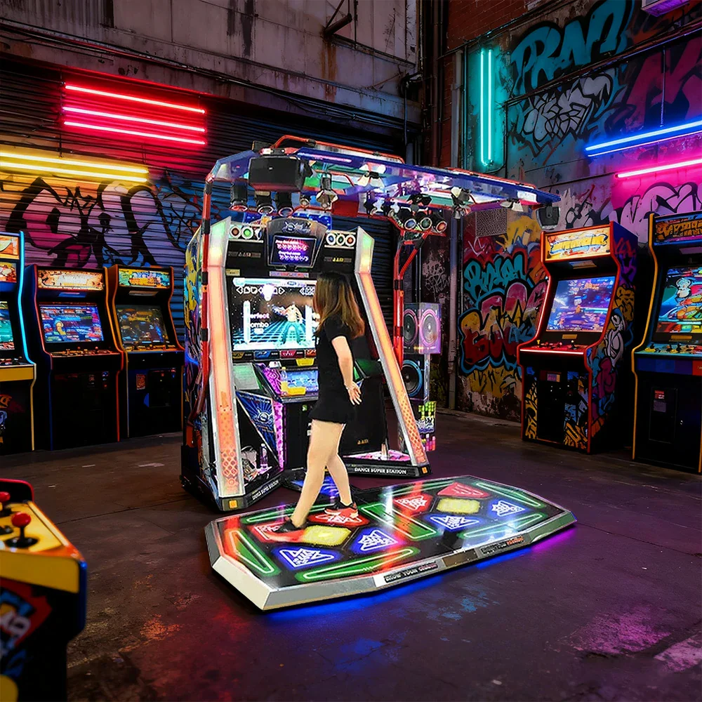 GAMEON Dance Arcade Machine 42" HD Screen Music Rhythm Game LED Lighting Effects - Multicolor - Image 2