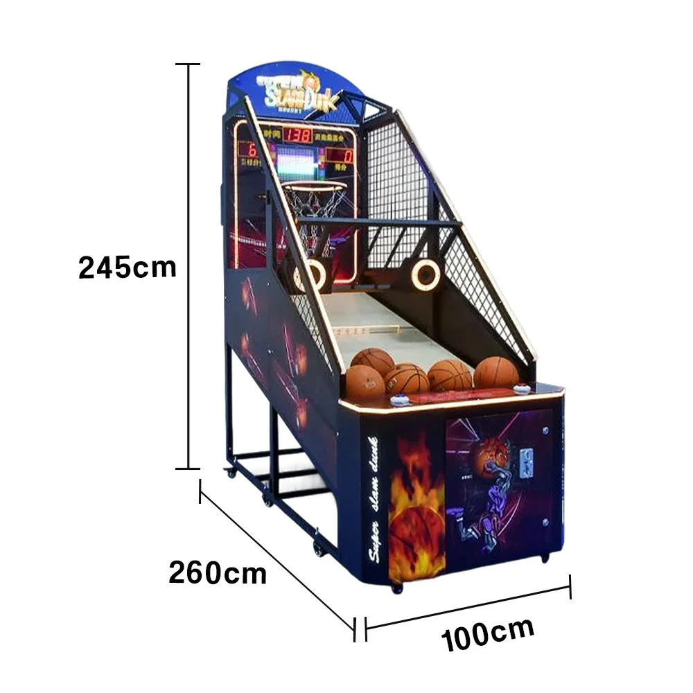 GAMEON Basketball Arcade Machine Metal Hoop Triple LED Scoring Display Automatic Ball Return Heavy-Duty Design - Image 5