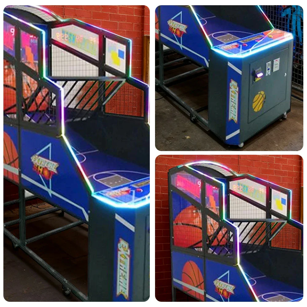 GAMEON Basketball Arcade Machine Metal Hoop LED Scoring Display Automatic Ball Return Durable Frame - Classic - Image 3