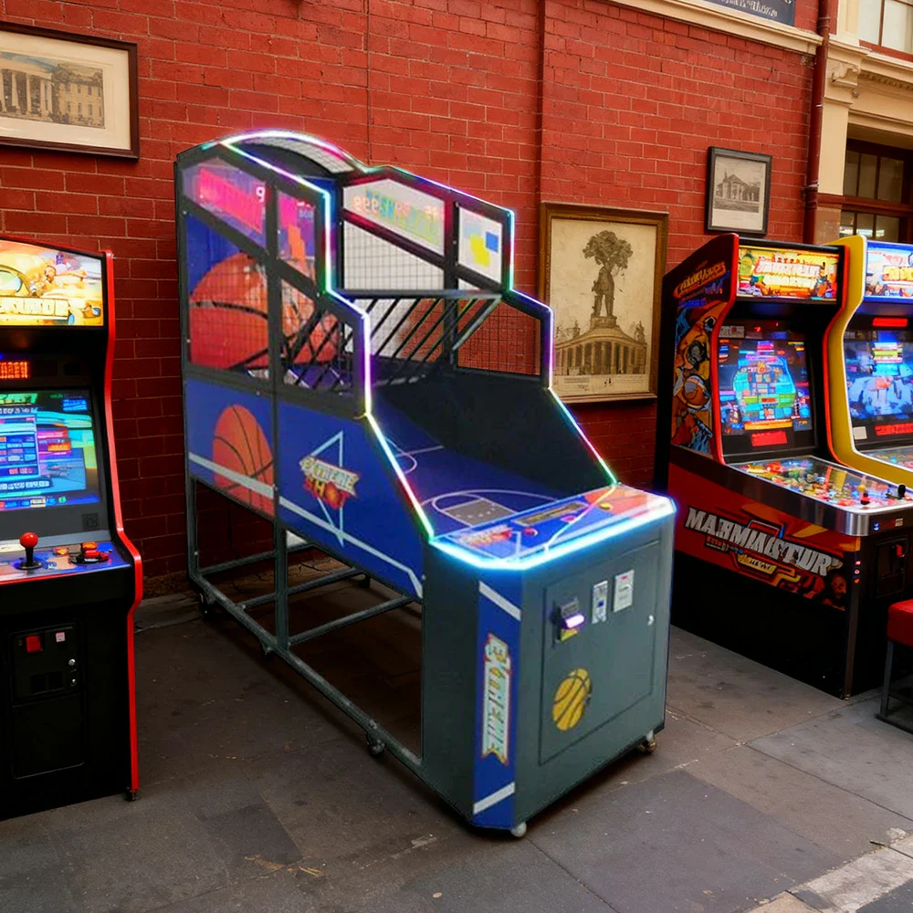 GAMEON Basketball Arcade Machine Metal Hoop LED Scoring Display Automatic Ball Return Durable Frame - Classic - Image 4