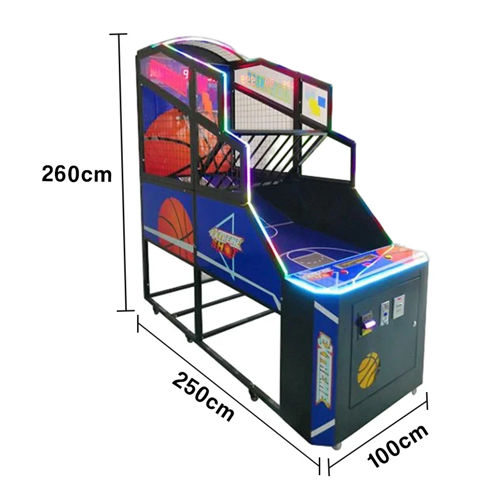 GAMEON Basketball Arcade Machine Metal Hoop LED Scoring Display Automatic Ball Return Durable Frame - Classic - Image 5