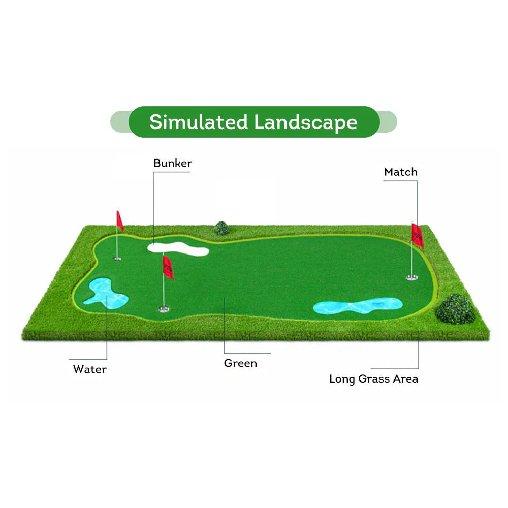 Practice Golf Putting Green Indoor/Outdoor - Green - Image 3